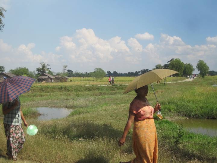 Once we left Dala we saw some sort of celebration with hundreds of brightly dressed people, mostly women walking back from the field.